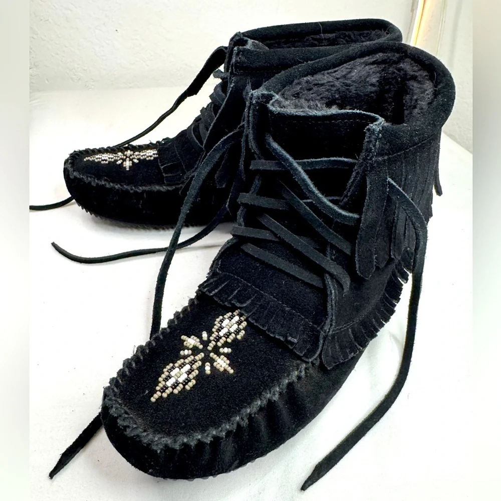 Women Leather Bootie L9/M7 Manitobah Mukluks Bootie Mid Warm Boots